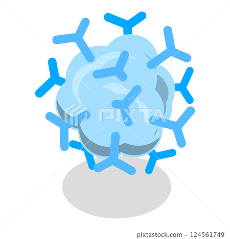 3D Isometric Flat Vector Set of Viruses And Microbes, Bacterial Infection Microorganisms. Item 8 3D Isometric Flat Vector Set of Viruses And Microbes, Bacterial Infection Microorganisms. Item 8 124561749