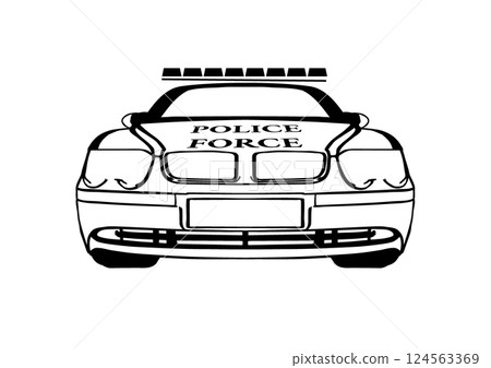 Police Force abstract illustration 124563369