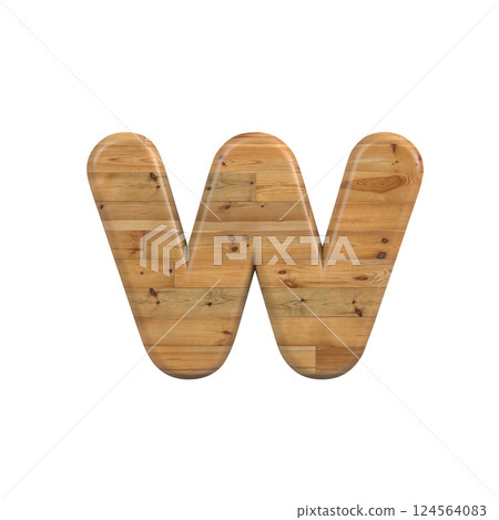 Wood letter W - Lower-case 3d pine font - Suitable for Decoration, nature or wood related subjects Wood letter W - Lower-case 3d pine font - Suitable for Decoration, nature or wood related subjects 124564083