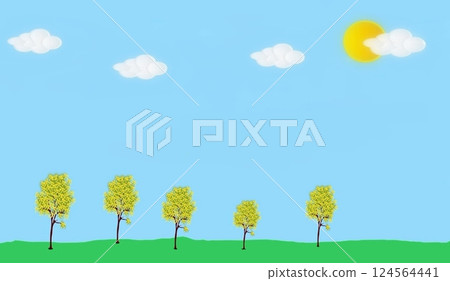 Bright day landscape 124564441