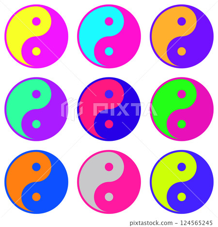 Fluorescent Lunar Tai Chi Colorful Art Set Fluorescent Lunar Tai Chi Colorful Art Set 124565245