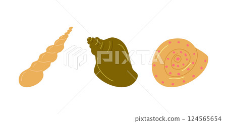 Sea Plants Underwater ocean Marine flora Set. Design for banner poster template invitation card. Vector illustration. 124565654