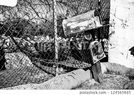 Mailbox at a construction site used to post stormwater control plans 124565685