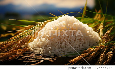 Japanese rice 124565772