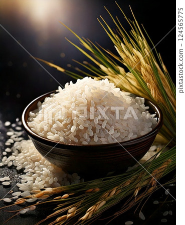 Japanese rice 124565775