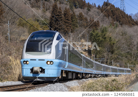 E653系列淡藍色清新日立塗料「特快草津島」01 124566081