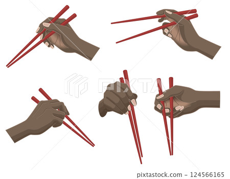 拿筷子的手的變化 124566165