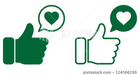 Green Like Icon Green Like Icon 124566289