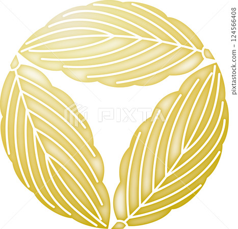Family crest: Three Oak Leaves [Gold] 124566408