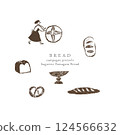Gentle hand-drawn illustrations of various breads Gentle hand-drawn illustrations of various breads 124566632
