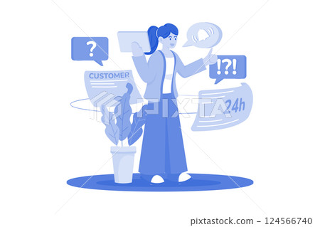 Service staff to support customers effectively. Service staff to support customers effectively. 124566740
