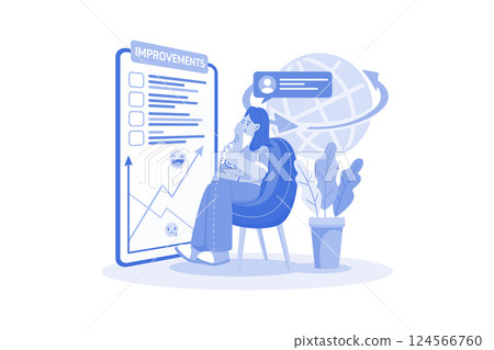 Business owner seeks customer feedback to enhance services. Business owner seeks customer feedback to enhance services. 124566760