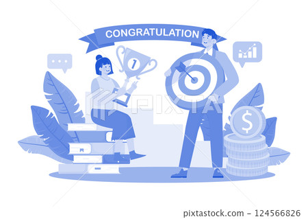 Business coach guiding personal goal achievement. Business coach guiding personal goal achievement. 124566826