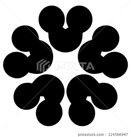 This is the family crest. It is called Goshuhama, with the heads aligned together. 124566947