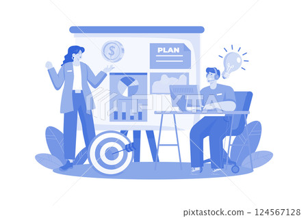 Financial advisors offer guidance on investment strategies and financial planning. 124567128