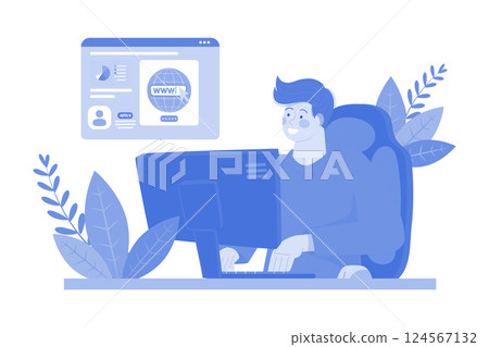 Job seekers research the company and prepare for interviews. 124567132
