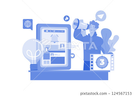 Social media managers create and manage campaigns. 124567153