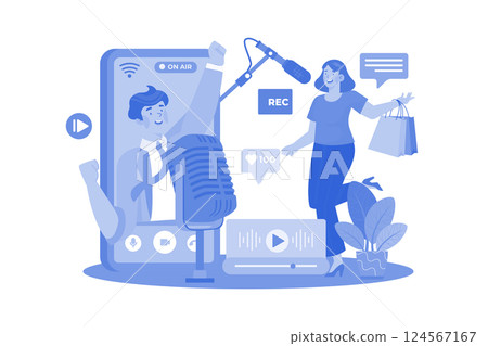 Influencer marketers partner with social media influencers. 124567167