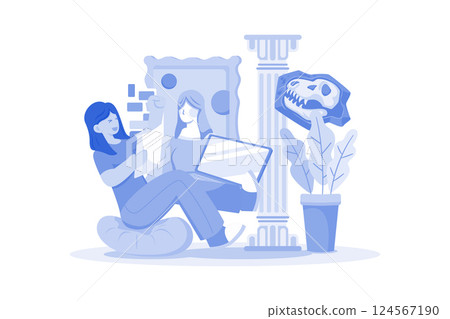 Student takes notes during history class. 124567190