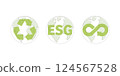 Recycle, Circular economy and Esg concept.Green earth. Growth business, ecology and environment sustainable devellopment. Flat Vector illustration. 124567528