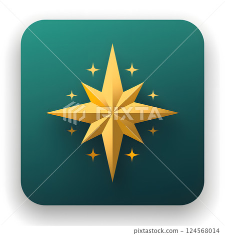 an app icon with a gold star on a green background an app icon with a gold star on a green background 124568014