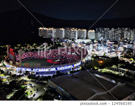 Baseball game at night Baseball game at night 124568195
