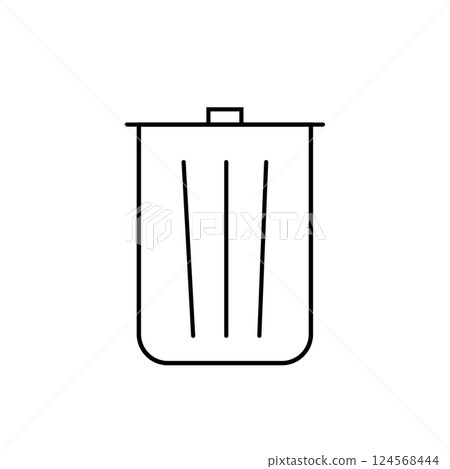 Simple trash can icon Simple trash can icon 124568444