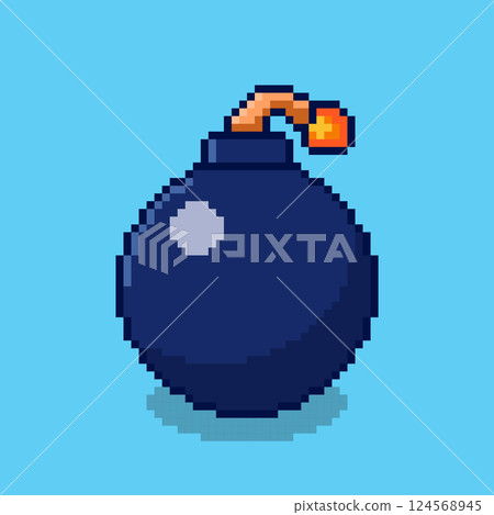 Pixel art Bomb game asset design Pixel art Bomb game asset design 124568945