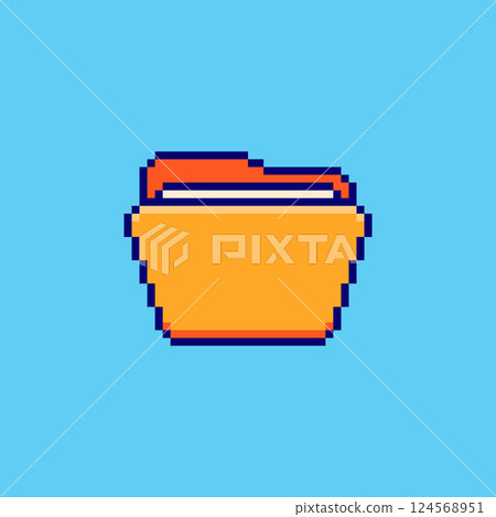 Pixel art Folder Icon game asset design 124568951