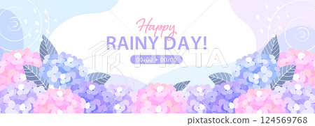 繡球花橫幅背景_白色 繡球花橫幅背景_白色 124569768