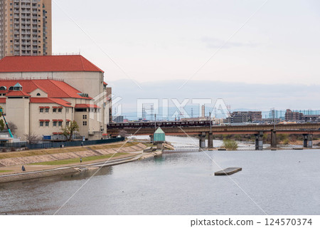 Hankyu Railway Imazu Line Railway Bridge Hankyu Railway Imazu Line Railway Bridge 124570374