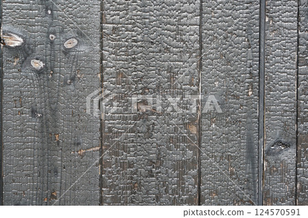 Outer wall of wooden cedar 124570591