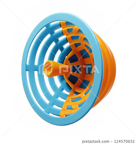 Dynamic Floating Object in Quantum Tunnel Concept with Streamlined Data Visualization Elements 124570832