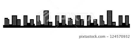 簡單易用的建築背景插圖 124570932