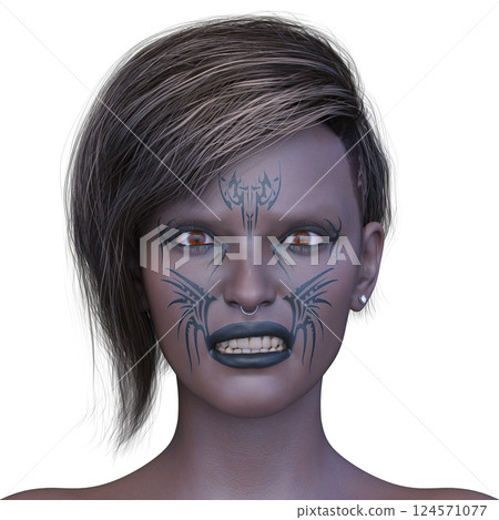 Close-up of a woman's face 124571077