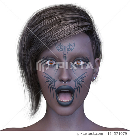 Close-up of a woman's face 124571079