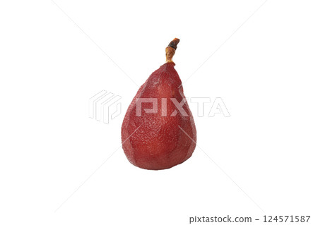 PNG, One pear in wine, isolated on white background PNG, One pear in wine, isolated on white background 124571587