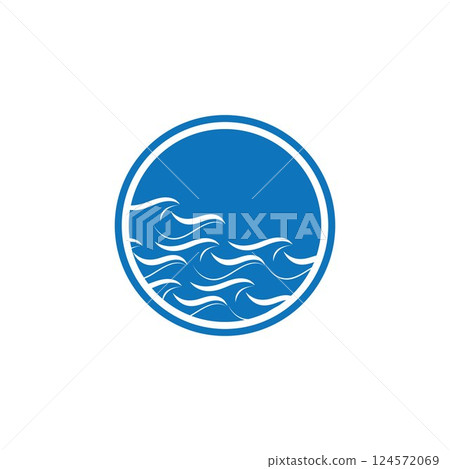 Water Wave symbol and icon Logo Template vector Water Wave symbol and icon Logo Template vector 124572069
