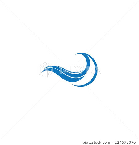 Water Wave symbol and icon Logo Template vector 124572070