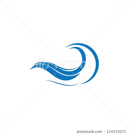 Water Wave symbol and icon Logo Template vector 124572071