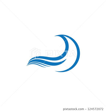 Water Wave symbol and icon Logo Template vector 124572072