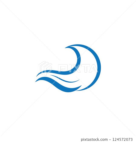 Water Wave symbol and icon Logo Template vector Water Wave symbol and icon Logo Template vector 124572073