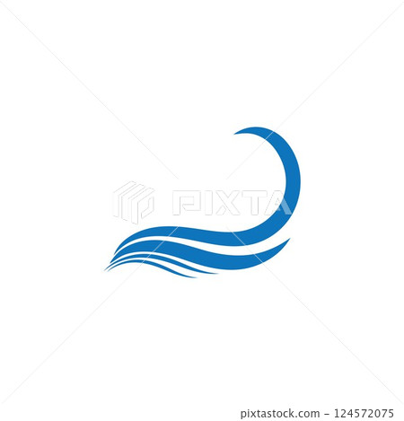 Water Wave symbol and icon Logo Template vector Water Wave symbol and icon Logo Template vector 124572075