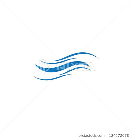 Water Wave symbol and icon Logo Template vector Water Wave symbol and icon Logo Template vector 124572078
