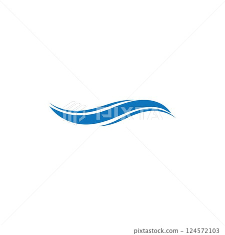 Water Wave symbol and icon Logo Template vector 124572103