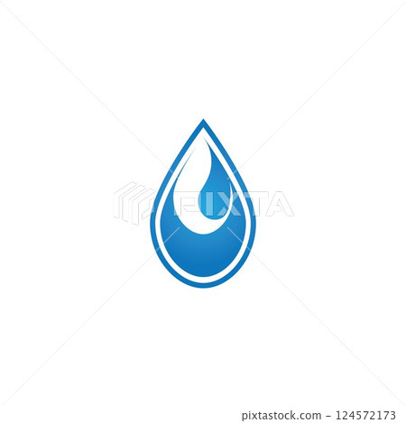 Water drop logo template illustration - Vector Water drop logo template illustration - Vector 124572173