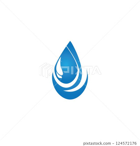 Water drop logo template illustration - Vector Water drop logo template illustration - Vector 124572176