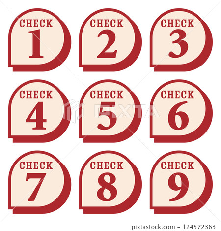 插圖素材:數位圖示設定1至9 插圖素材:數位圖示設定1至9 124572363