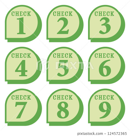 插圖素材:數位圖示設定1至9 插圖素材:數位圖示設定1至9 124572365