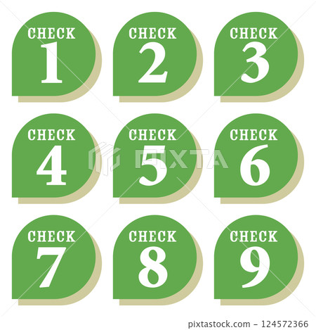 插圖素材：數位圖示設定1至9 124572366